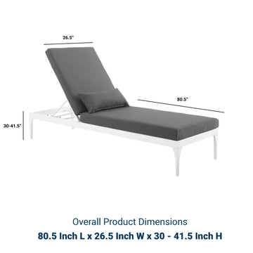 Perspective Cushion Outdoor Patio Chaise Lounge Chair