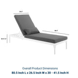 Perspective Cushion Outdoor Patio Chaise Lounge Chair - BUILDMYPLACE