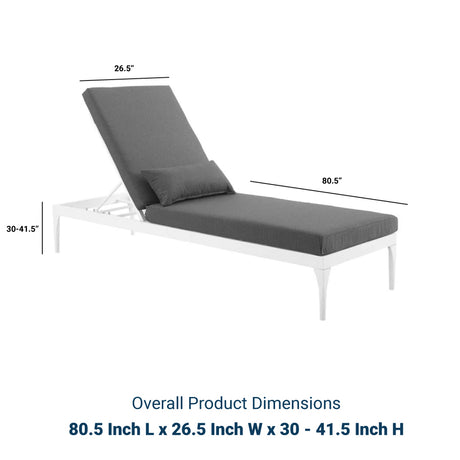 Perspective Cushion Outdoor Patio Chaise Lounge Chair - BUILDMYPLACE