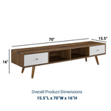 Modern Transmit 70" Media Console Low Profile Wood Tv Stand - BUILDMYPLACE