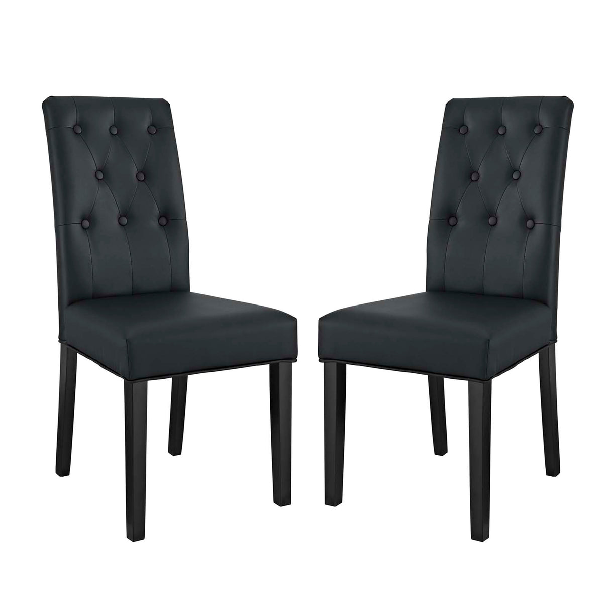 Modern Confer Vinyl Dining Side Chair - Modern Dining Chair Set - BUILDMYPLACE