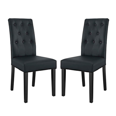 Modern Confer Vinyl Dining Side Chair - Modern Dining Chair Set - BUILDMYPLACE
