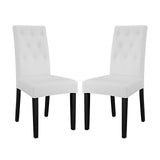 Modern Confer Vinyl Dining Side Chair - Modern Dining Chair Set - BUILDMYPLACE
