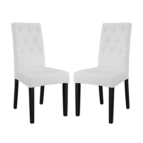 Modern Confer Vinyl Dining Side Chair - Modern Dining Chair Set - BUILDMYPLACE