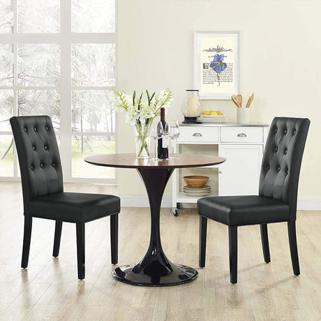 Modern Confer Vinyl Dining Side Chair - Modern Dining Chair Set - BUILDMYPLACE