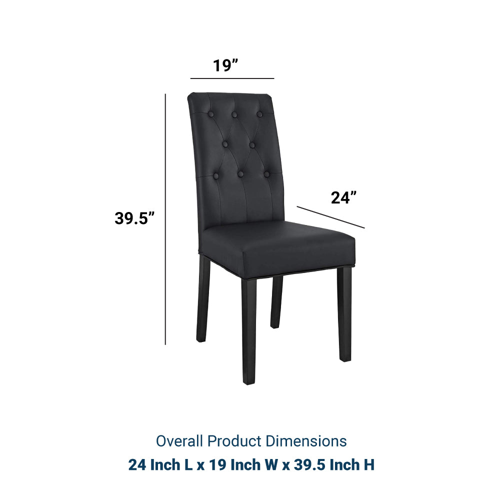 Modern Confer Vinyl Dining Side Chair - Modern Dining Chair Set - BUILDMYPLACE