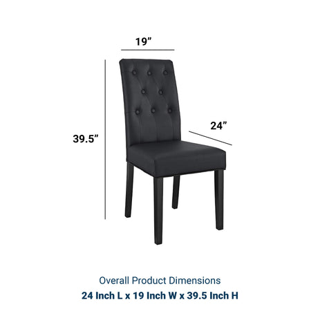 Modern Confer Vinyl Dining Side Chair - Modern Dining Chair Set - BUILDMYPLACE