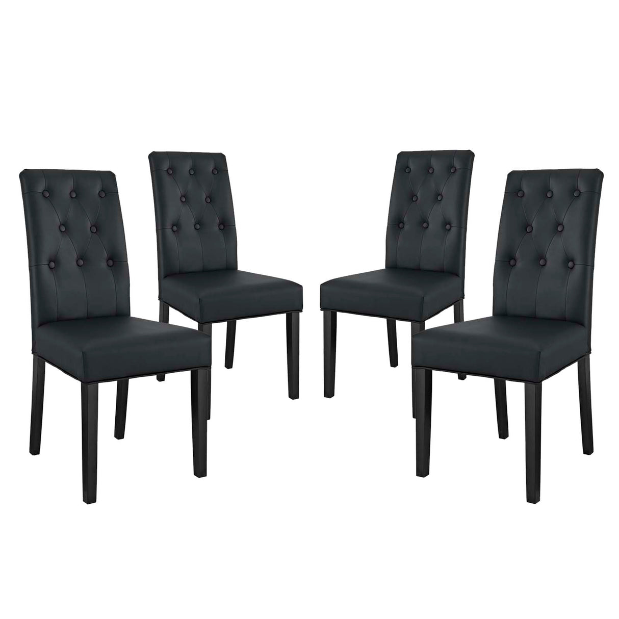 Modern Confer Vinyl Dining Side Chair - Modern Dining Chair Set - BUILDMYPLACE