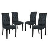 Modern Confer Vinyl Dining Side Chair - Modern Dining Chair Set - BUILDMYPLACE