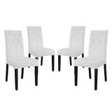 Modern Confer Vinyl Dining Side Chair - Modern Dining Chair Set - BUILDMYPLACE