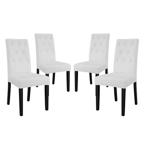 Modern Confer Vinyl Dining Side Chair - Modern Dining Chair Set - BUILDMYPLACE