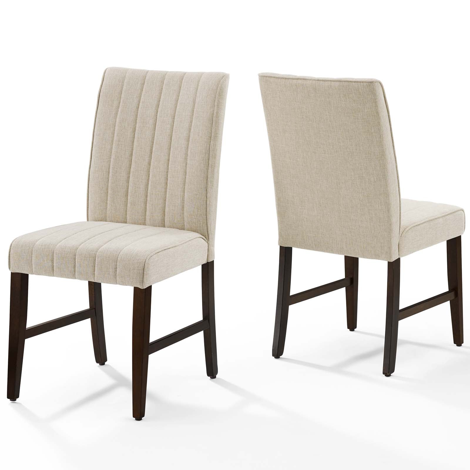 Motivate Channel Tufted Upholstered Dining Chair Set of 2