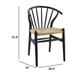 Modern Flourish Spindle Wood Dining Side Chair - Modern Kitchen Set - BUILDMYPLACE