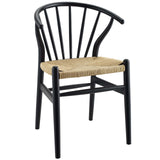 Modern Flourish Spindle Wood Dining Side Chair - Modern Kitchen Set - BUILDMYPLACE