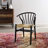 Modern Flourish Spindle Wood Dining Side Chair - Modern Kitchen Set - BUILDMYPLACE