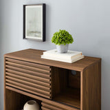 Modern Render Three Tier Display Floor Stand Cabinet - Book Matched  Open Shelf Cabinet - BUILDMYPLACE