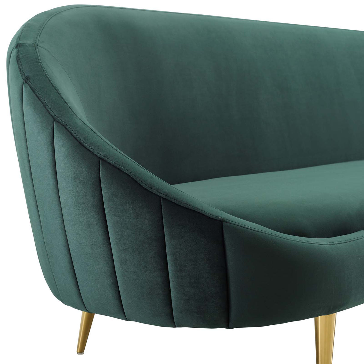 Sublime Vertical Curve Back Performance Velvet Sofa - BUILDMYPLACE