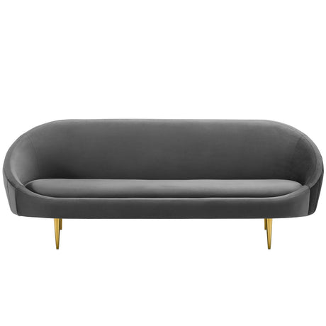 Sublime Vertical Curve Back Performance Velvet Sofa - BUILDMYPLACE