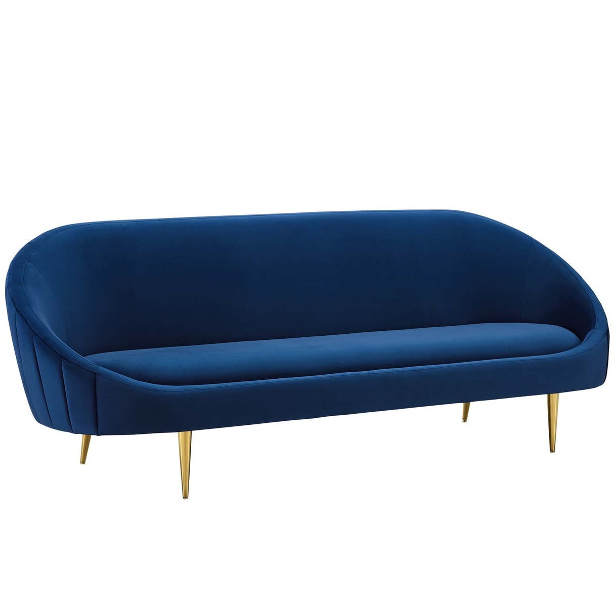 Sublime Vertical Curve Back Performance Velvet Sofa - BUILDMYPLACE