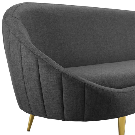 Sublime Vertical Curve Back Fabric Sofa - BUILDMYPLACE