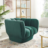 Modern Entertain Vertical Channel Armchair - Tufted Performance Velvet Lounge Accent Chair - BUILDMYPLACE