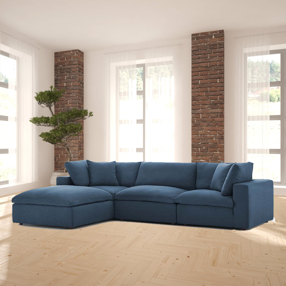 Modern Occasional Commix Down Filled Overstuffed Piece Sectional Sofa Set