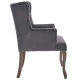 Realm French Vintage Dining Performance Velvet Armchair - Modern Dining Chairs - BUILDMYPLACE