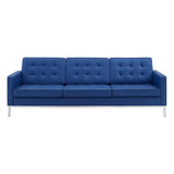 Loft Tufted Upholstered Faux Leather Sofa - BUILDMYPLACE