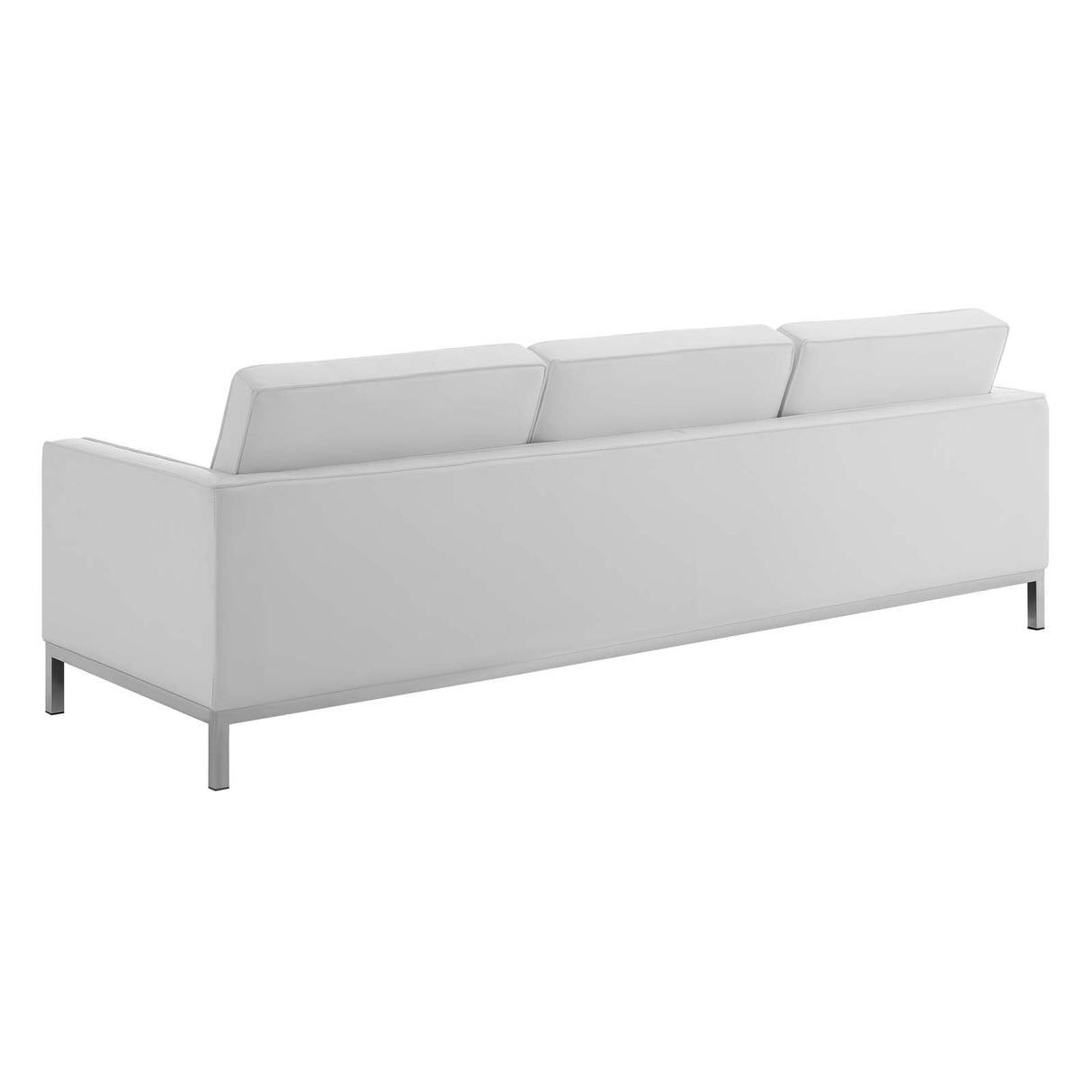 Loft Tufted Upholstered Faux Leather Sofa - BUILDMYPLACE