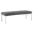 Modern Upholstered Loft Tufted Faux Leather Bench - Black Seat Living Room Bench - BUILDMYPLACE
