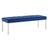 Modern Upholstered Loft Tufted Faux Leather Bench - Black Seat Living Room Bench - BUILDMYPLACE