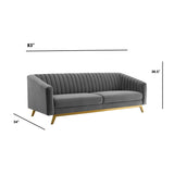 Valiant Vertical Channel Tufted Performance Velvet Sofa - BUILDMYPLACE