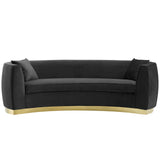 Resolute Curved Performance Velvet Sofa - BUILDMYPLACE