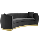 Resolute Curved Performance Velvet Sofa - BUILDMYPLACE