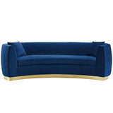 Resolute Curved Performance Velvet Sofa - BUILDMYPLACE