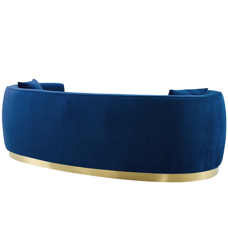 Resolute Curved Performance Velvet Sofa - BUILDMYPLACE