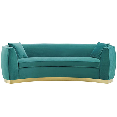 Resolute Curved Performance Velvet Sofa - BUILDMYPLACE