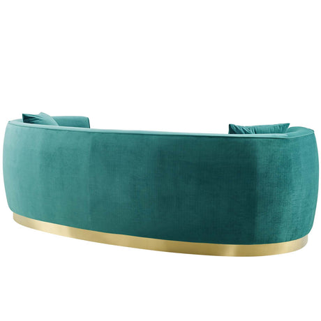 Resolute Curved Performance Velvet Sofa - BUILDMYPLACE