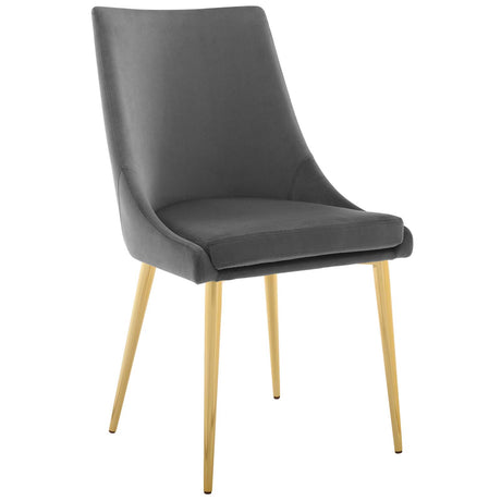 Viscount Accent Performance Velvet Dining Side Chair - Formal Dining Room Chair - BUILDMYPLACE