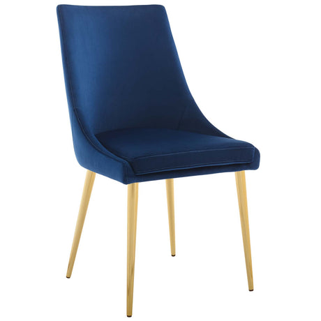 Viscount Accent Performance Velvet Dining Side Chair - Formal Dining Room Chair - BUILDMYPLACE