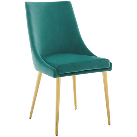 Viscount Accent Performance Velvet Dining Side Chair - Formal Dining Room Chair - BUILDMYPLACE