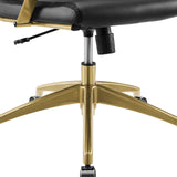 Jive Gold Stainless Steel Highback Ergonomic Computer Office Chair With Armrests - BUILDMYPLACE