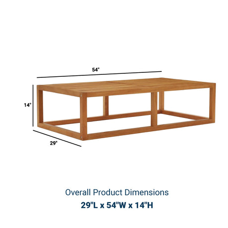 Newbury Outdoor Patio Premium Grade A Teak Wood Coffee Table - BUILDMYPLACE