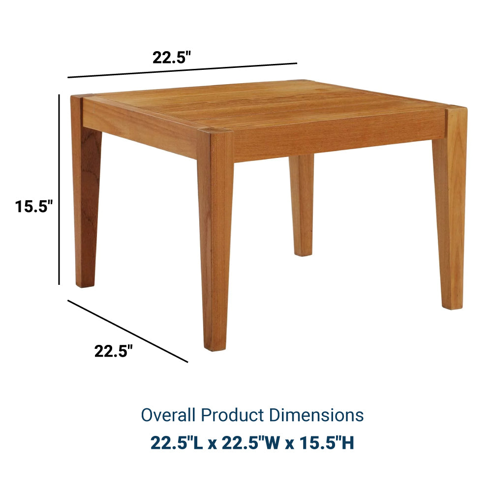 Northlake Outdoor Patio Premium Grade A Teak Wood Side Table - BUILDMYPLACE