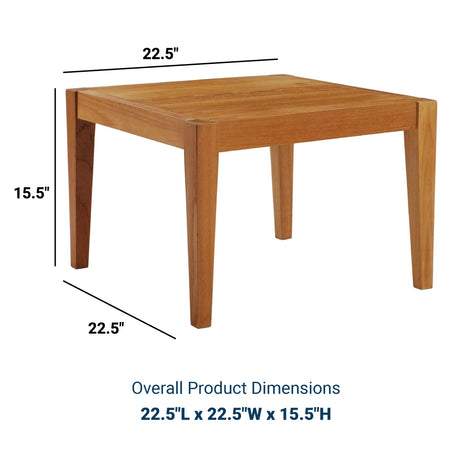Northlake Outdoor Patio Premium Grade A Teak Wood Side Table - BUILDMYPLACE