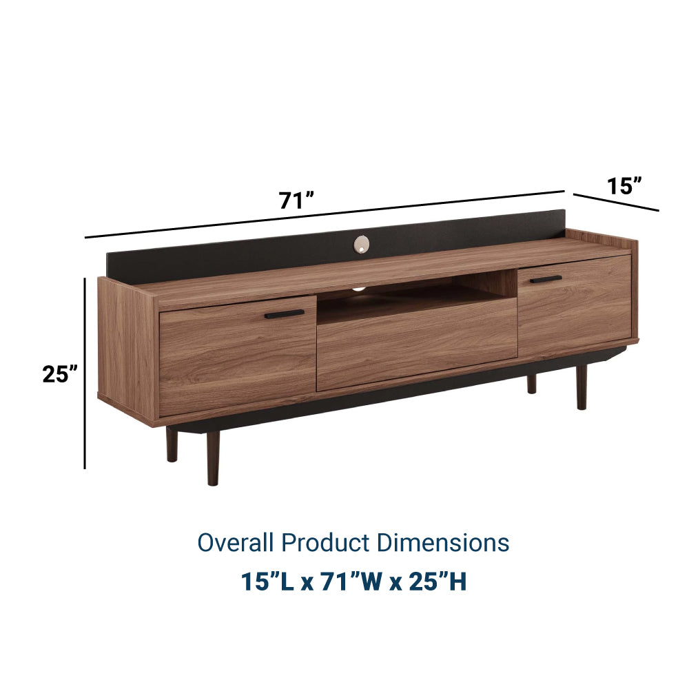 Mid - Century Modern Visionary Corner Universal 71 Tv Stand - Tv Console Table - BUILDMYPLACE