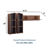 Modern Omnistand Wall Mounted Open Shelves - Bathroom Wood Wall Storage Shelf - BUILDMYPLACE