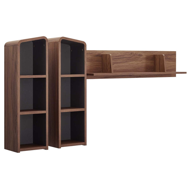 Modern Omnistand Wall Mounted Open Shelves - Bathroom Wood Wall Storage Shelf - BUILDMYPLACE