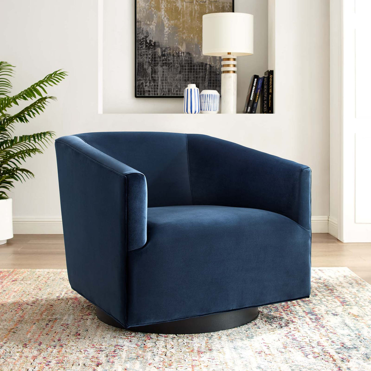 Twist Accent Performance Velvet  Decorative Chair - Swivel Accent Lounge Living Room Chair - BUILDMYPLACE