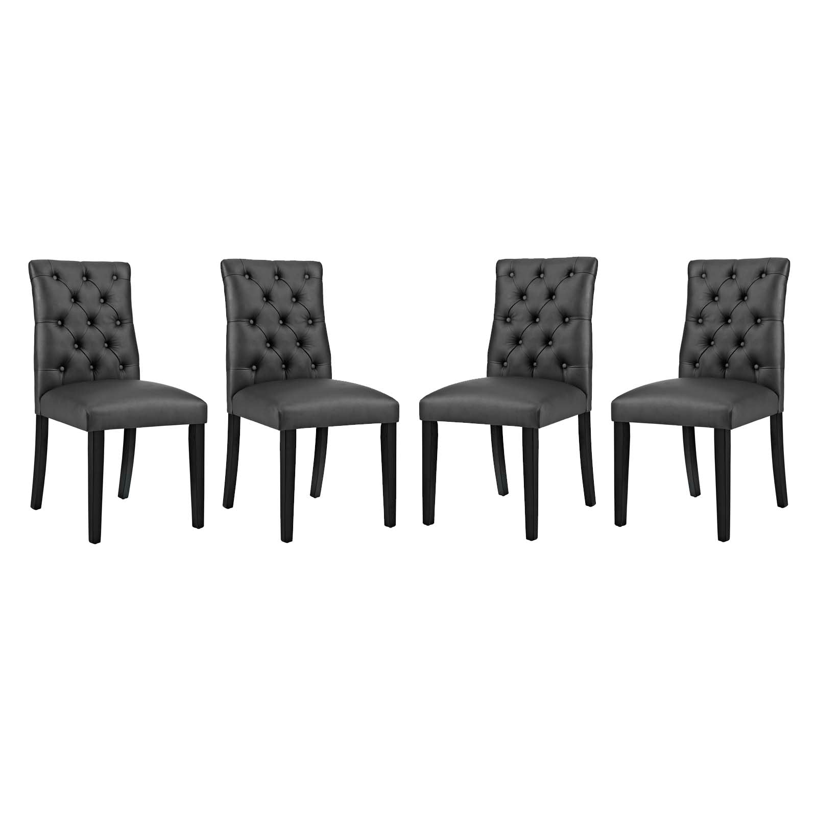 Modern Duchess Vinyl Dining Side Chair - Parsons Dining Table And Chair Set